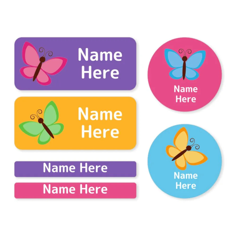 Butterfly Mixed Name Label Pack – Dinkleboo NZ