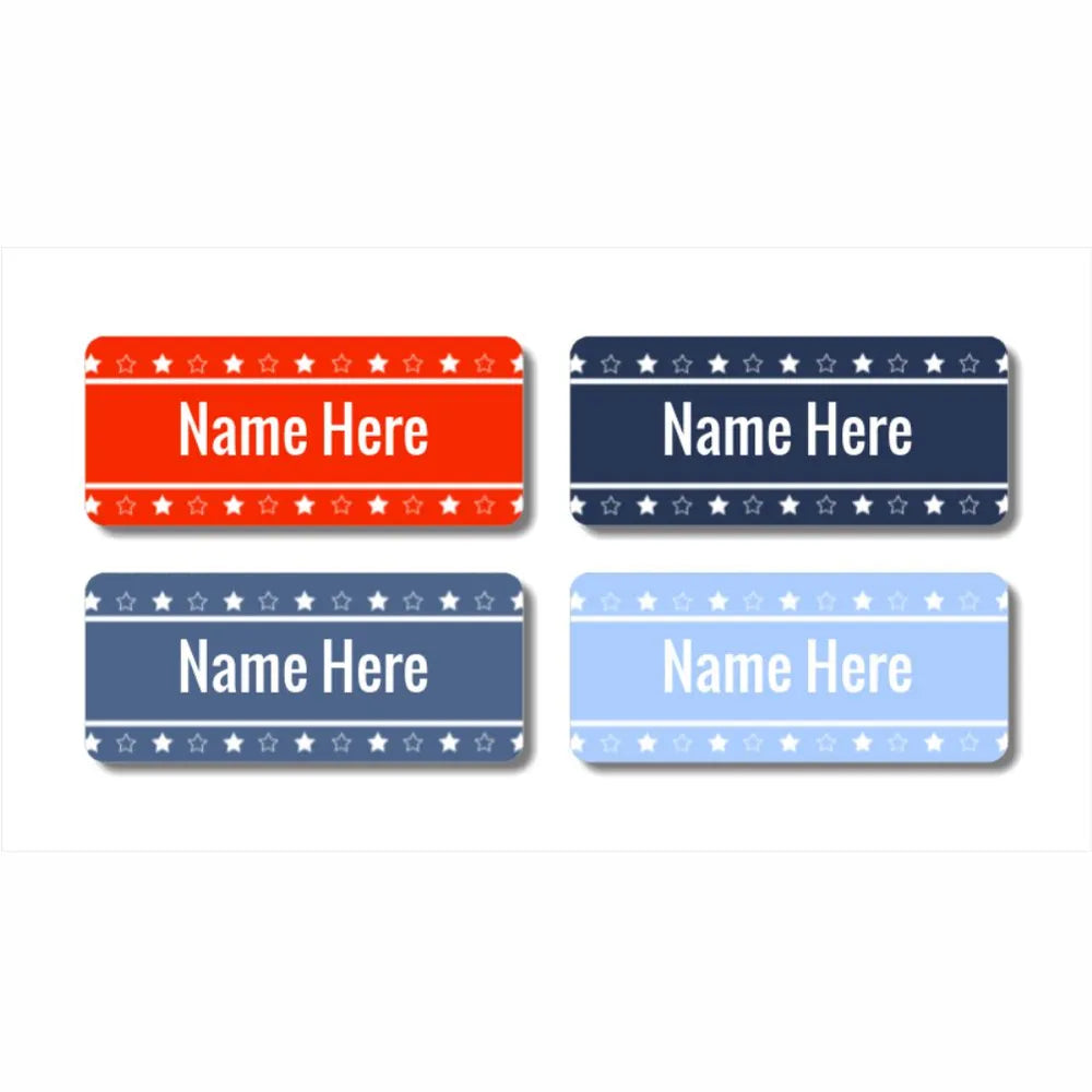 Personalised Star Rectangle Name Label for Kids – Dinkleboo NZ